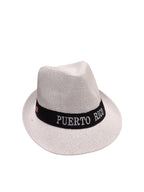 Souvenir - Fedora Clásica "Puerto Rico" y Bandera Bordada