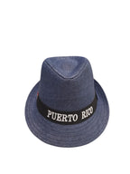 Souvenir - Fedora Clásica "Puerto Rico" y Bandera Bordada