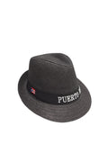 Souvenir - Fedora Clásica "Puerto Rico" y Bandera Bordada
