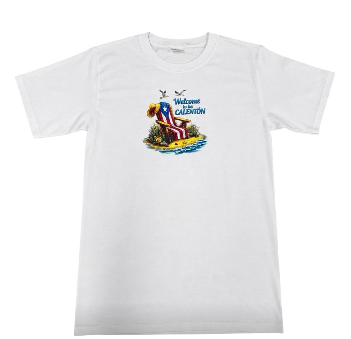 Souvenir |T-Shirt de Puerto Rico Blanca Con Diseños Boricuas | 4 Estilos