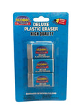 School World - Deluxe Plastic Eraser (Set de 3)