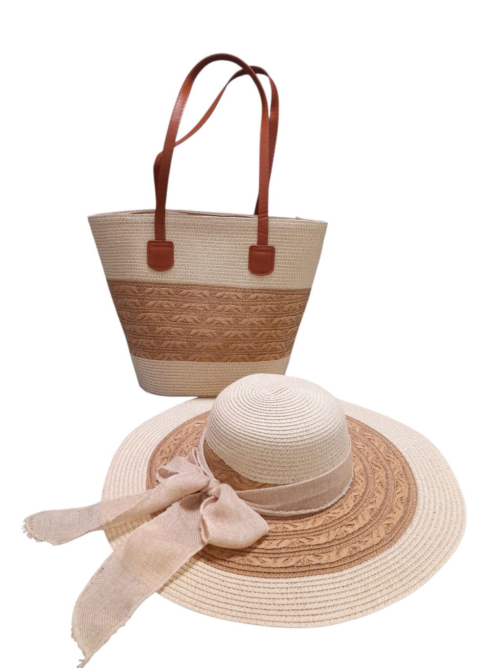 Set de Bolsos y Sombreros Playeros a Juego