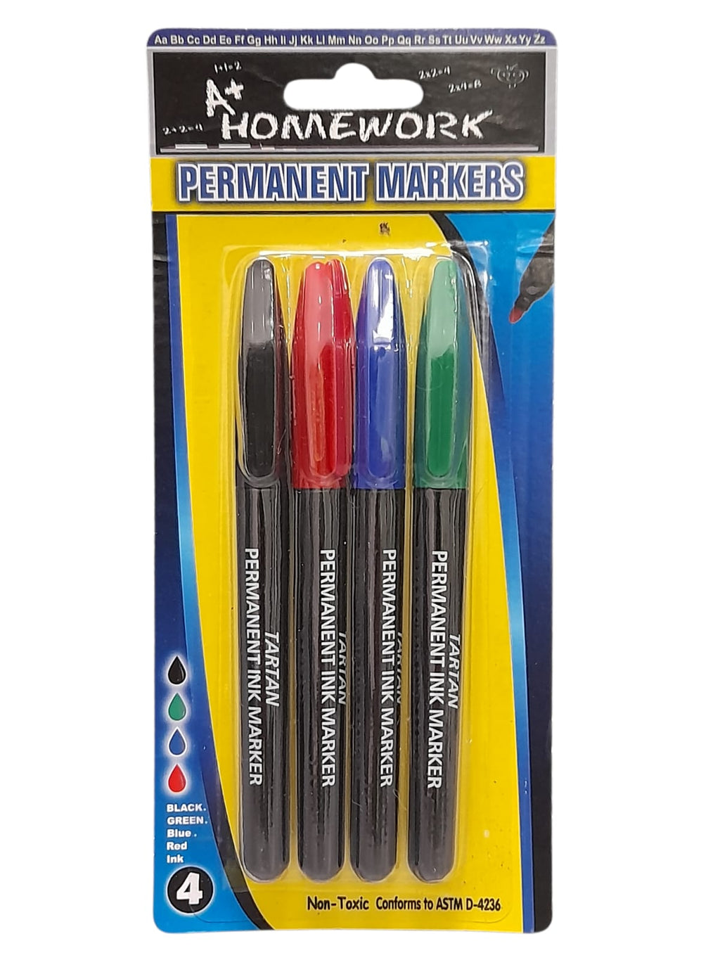 A+ Homework - Set de 4 Marcadores Permanentes
