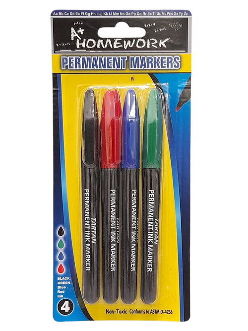 A+ Homework - Set de 4 Marcadores Permanentes