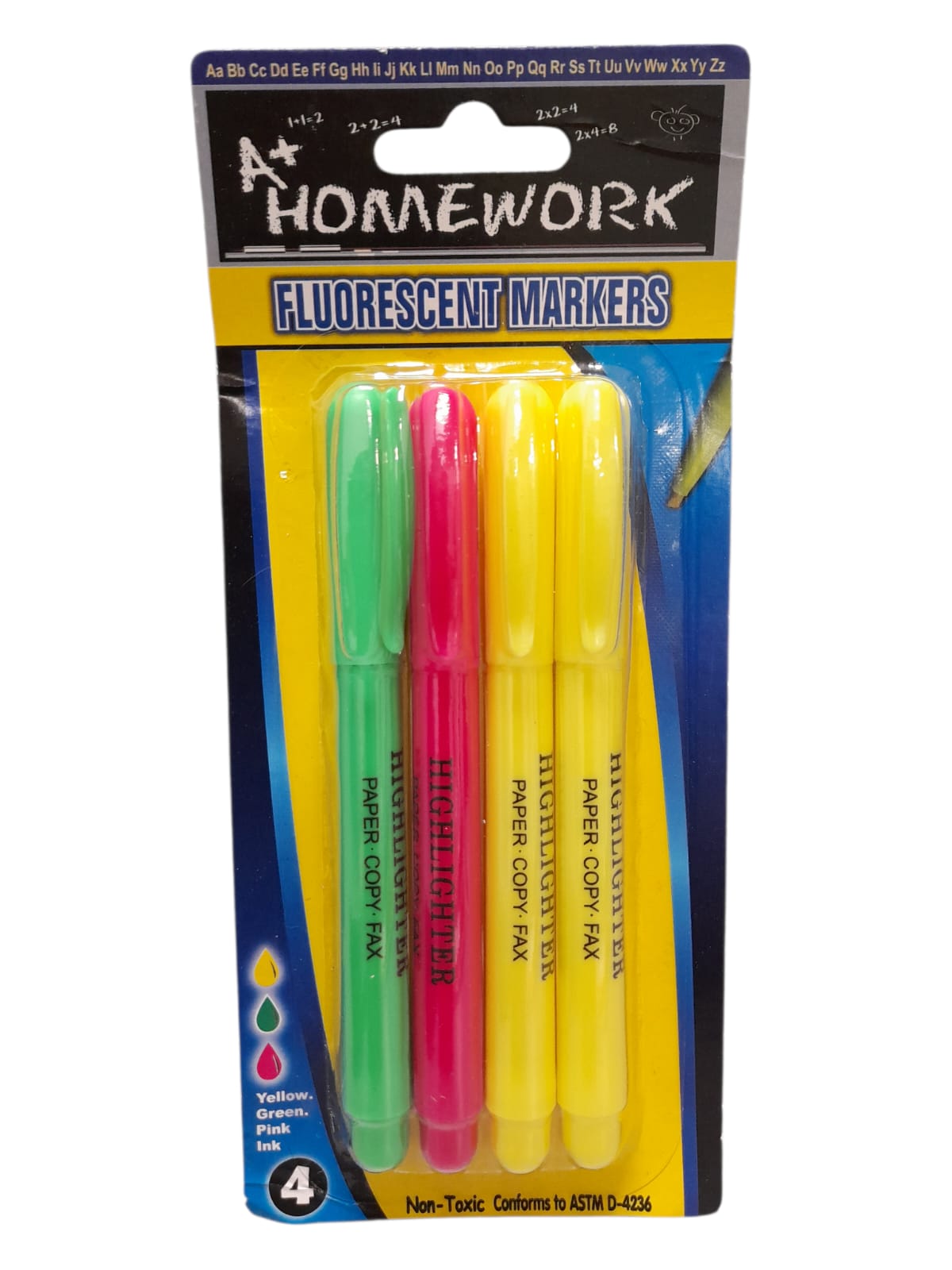 A+ Homework - Set de 4 Highlighters