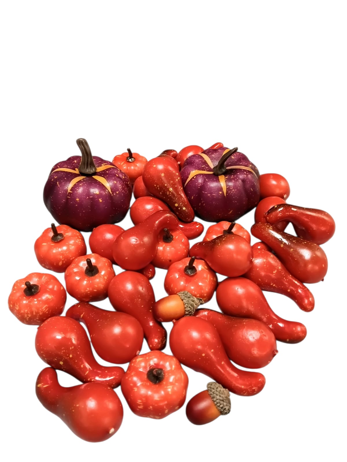 Otoño – Set de Mini Calabazas, Hojas, Piñas y Nueces