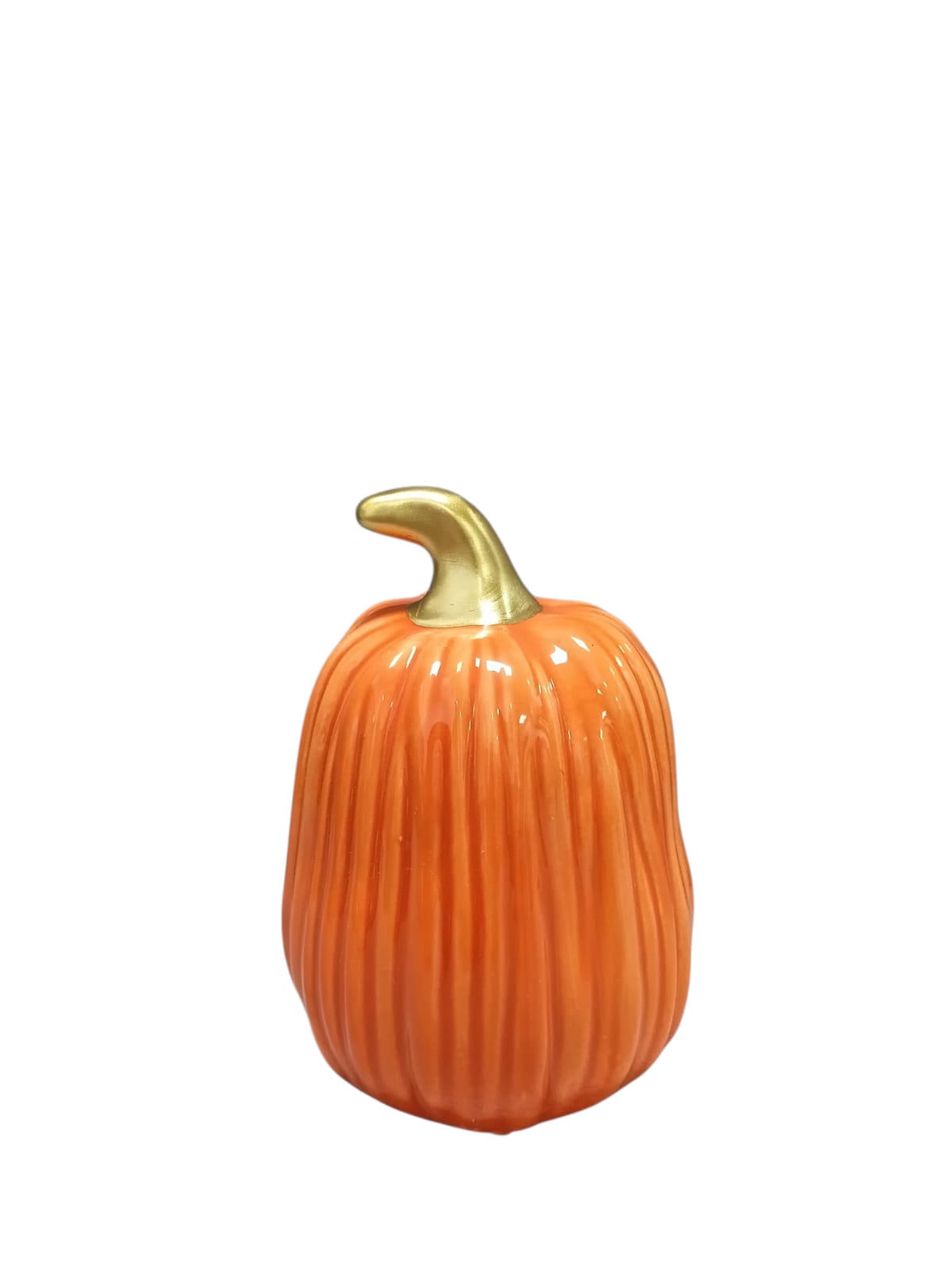 Otoño - Calabazas Decorativas en Cerámica con Acabado Brillante (3 Colores)