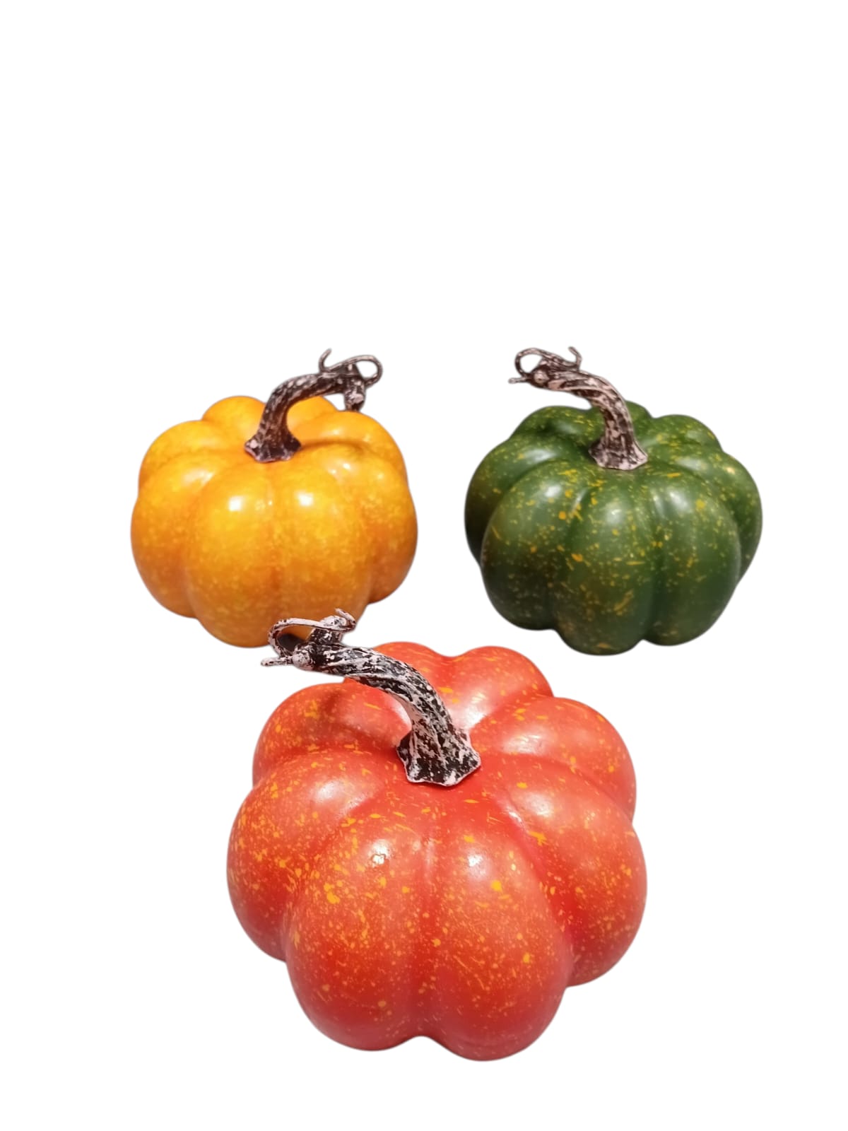 Otoño - Calabaza Decorativa Mediana con Acabado Rústico