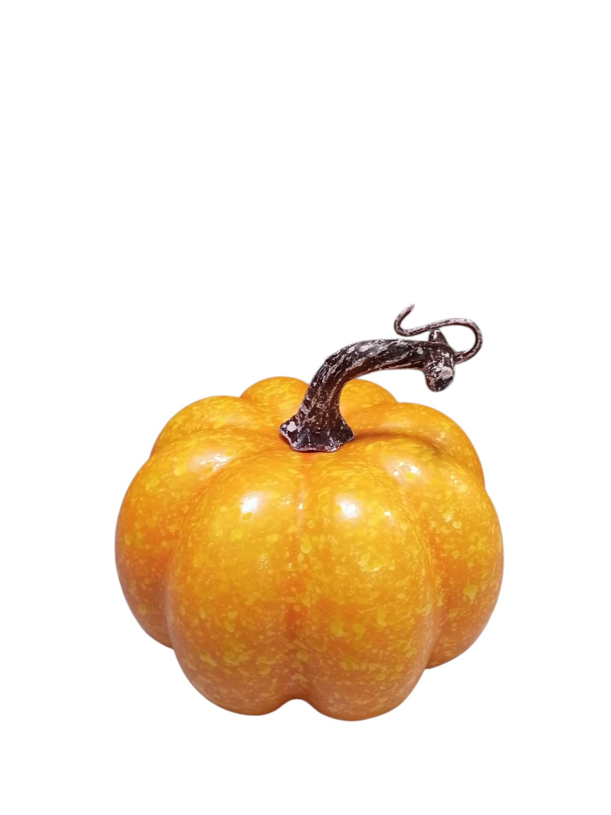 Otoño - Calabaza Decorativa Mediana con Acabado Rústico