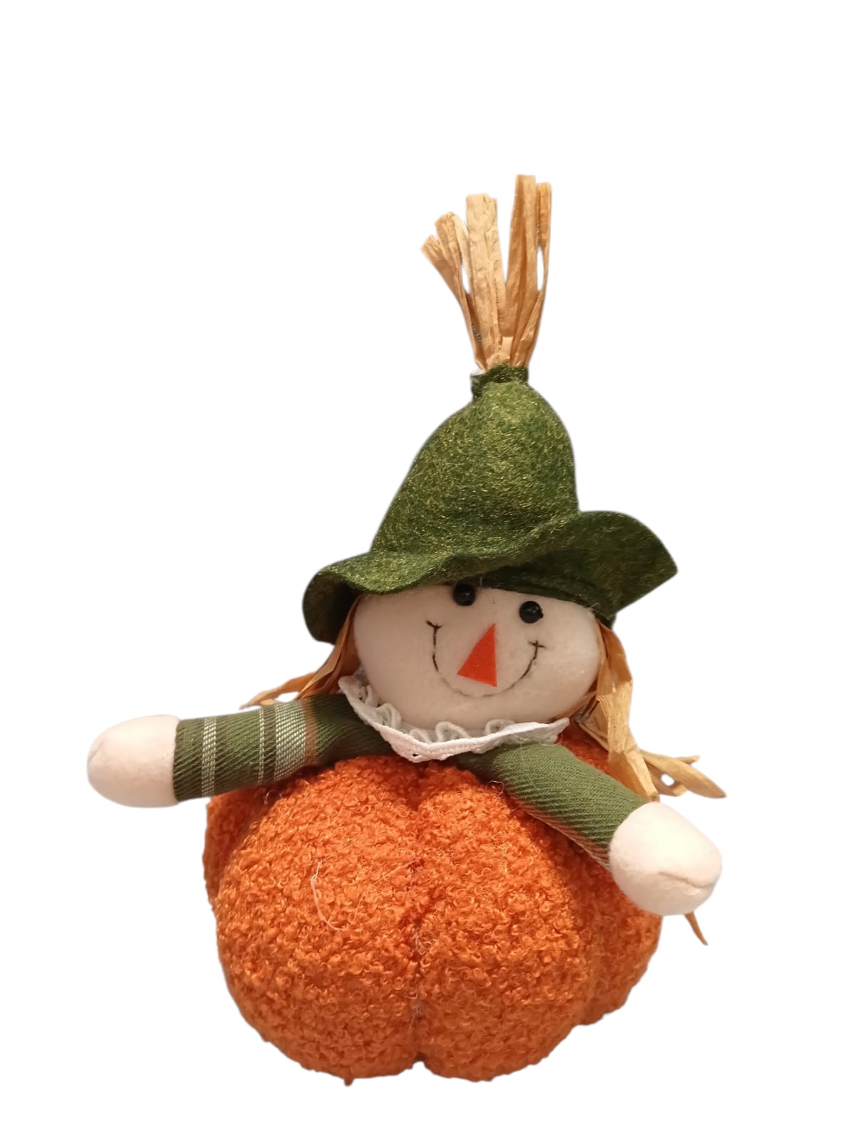 Otoño - Espantapájaros Decorativo sobre Calabaza