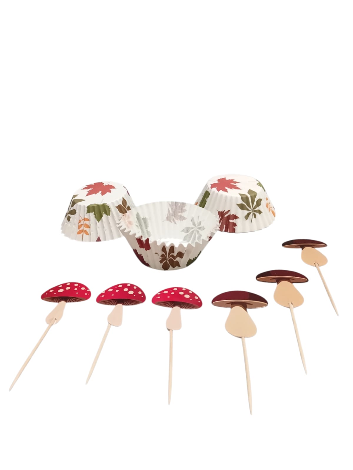 Otoño - Set de Cupcake Liners y Toppers