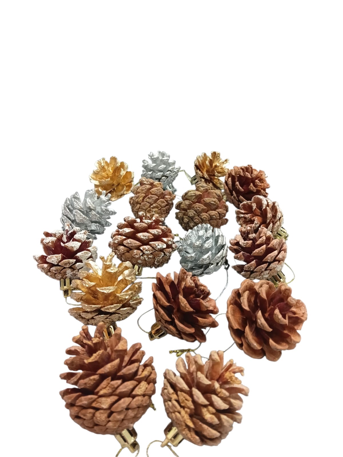 Set de Piñas de Pino Decorativas Colgantes