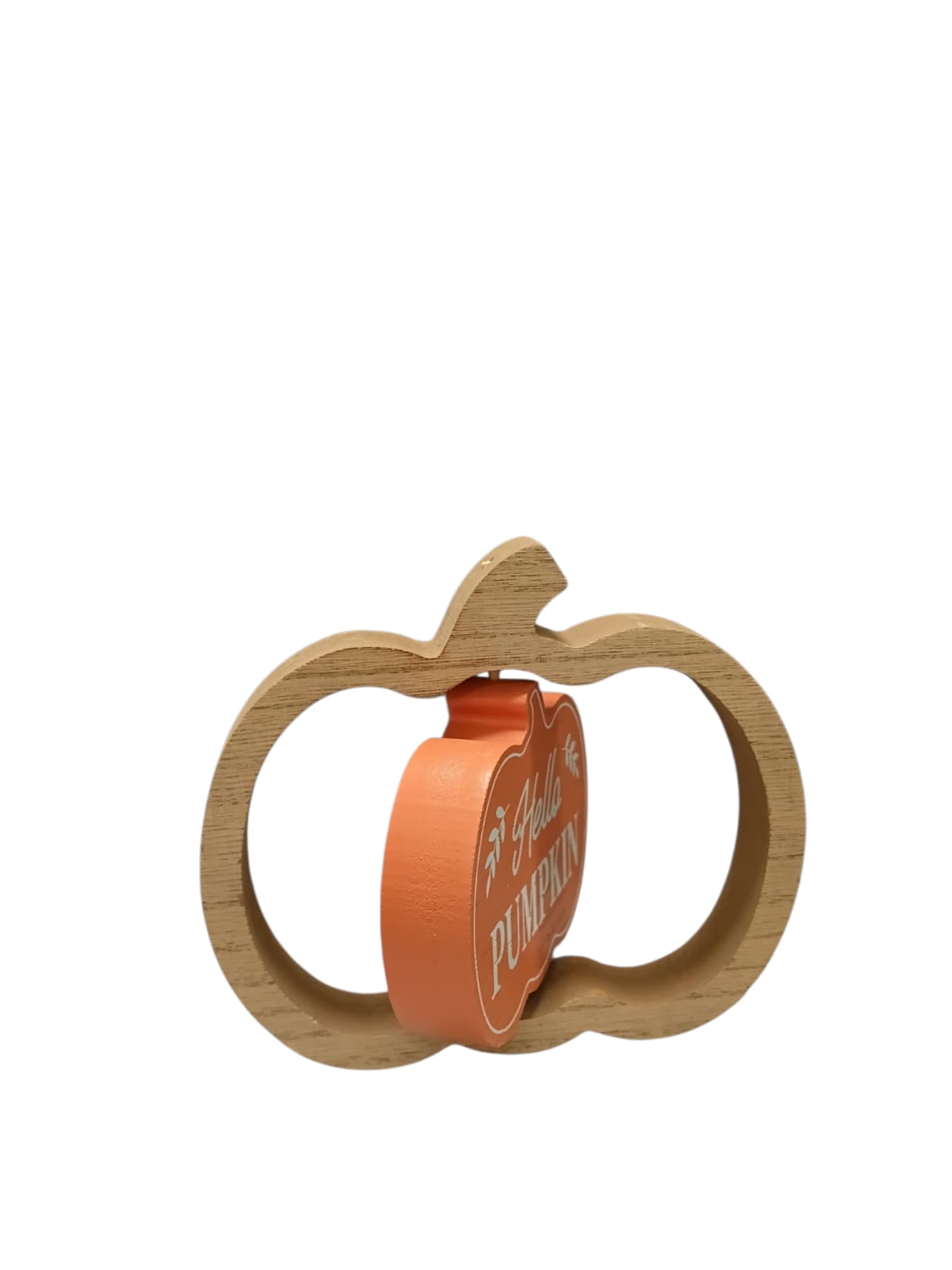 Otoño - Placa de Madera Decorativa | Calabaza Giratoria