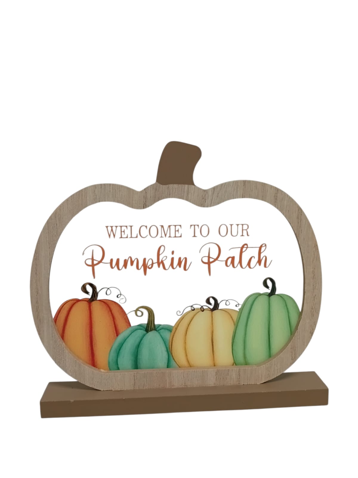 Otoño - Harvest Pumpkin Stand-Up Decor 7.8" x 7.2" (Transparent)