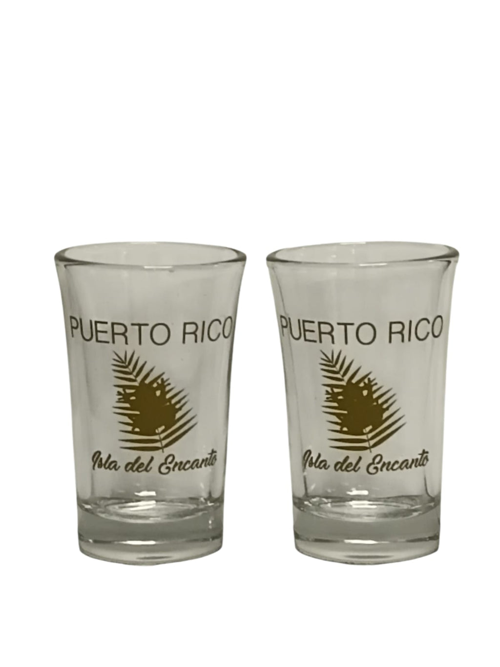 Souvenir - Puerto Rico 2 PC Shot Glass | Gold Design
