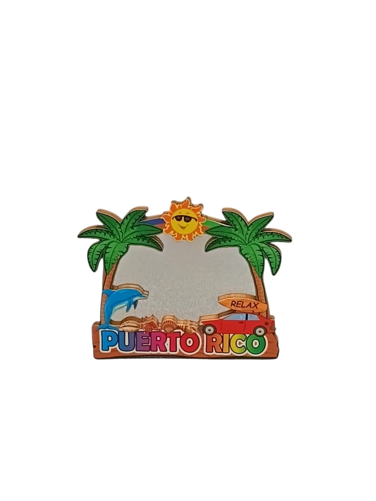 Souvenir - Puerto Rico Fridge Magnet with Mirror | 2 Styles