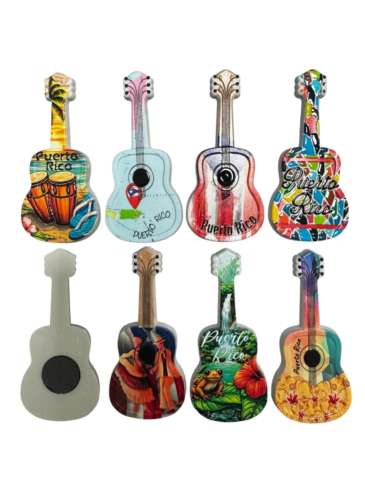 Souvenir - Puerto Rico Mini Guitar Fridge Magnet | 8 Styles