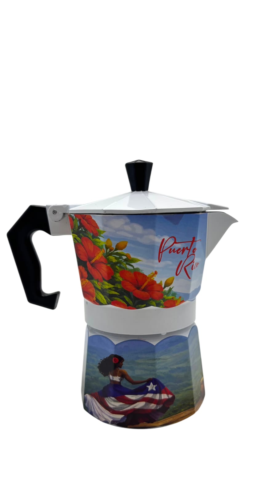 Souvenir - Greca Motivo de Puerto Rico | 3 Tazas, 150 ml (2 Estilos)