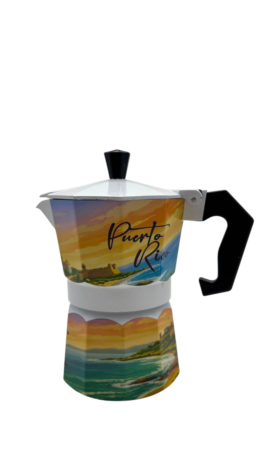 Souvenir - Greca Motivo de Puerto Rico | 3 Tazas, 150 ml (2 Estilos)