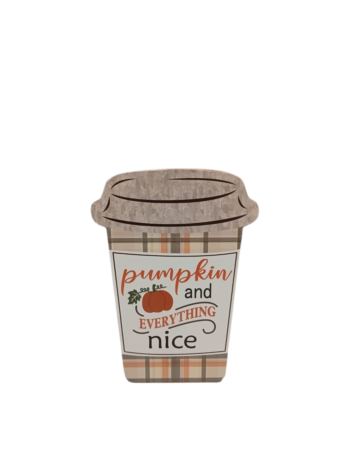 Otoño - Coffee Cups Wood Table Decor | 2 Styles, 3.9" x 5.5"