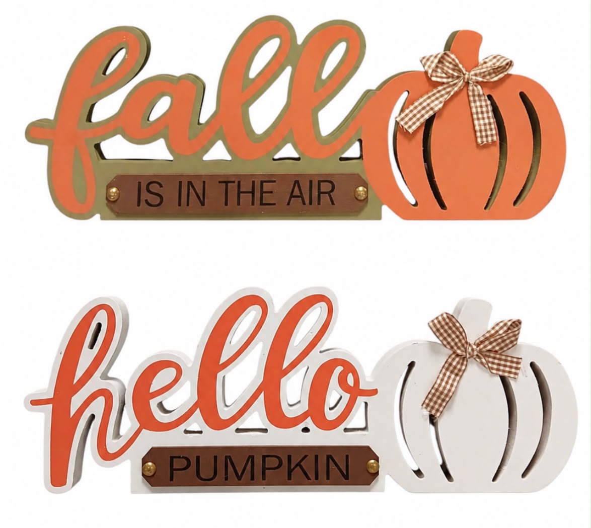 Otoño - Decoración en Madera Horizontal | 15.7" x 5.9"