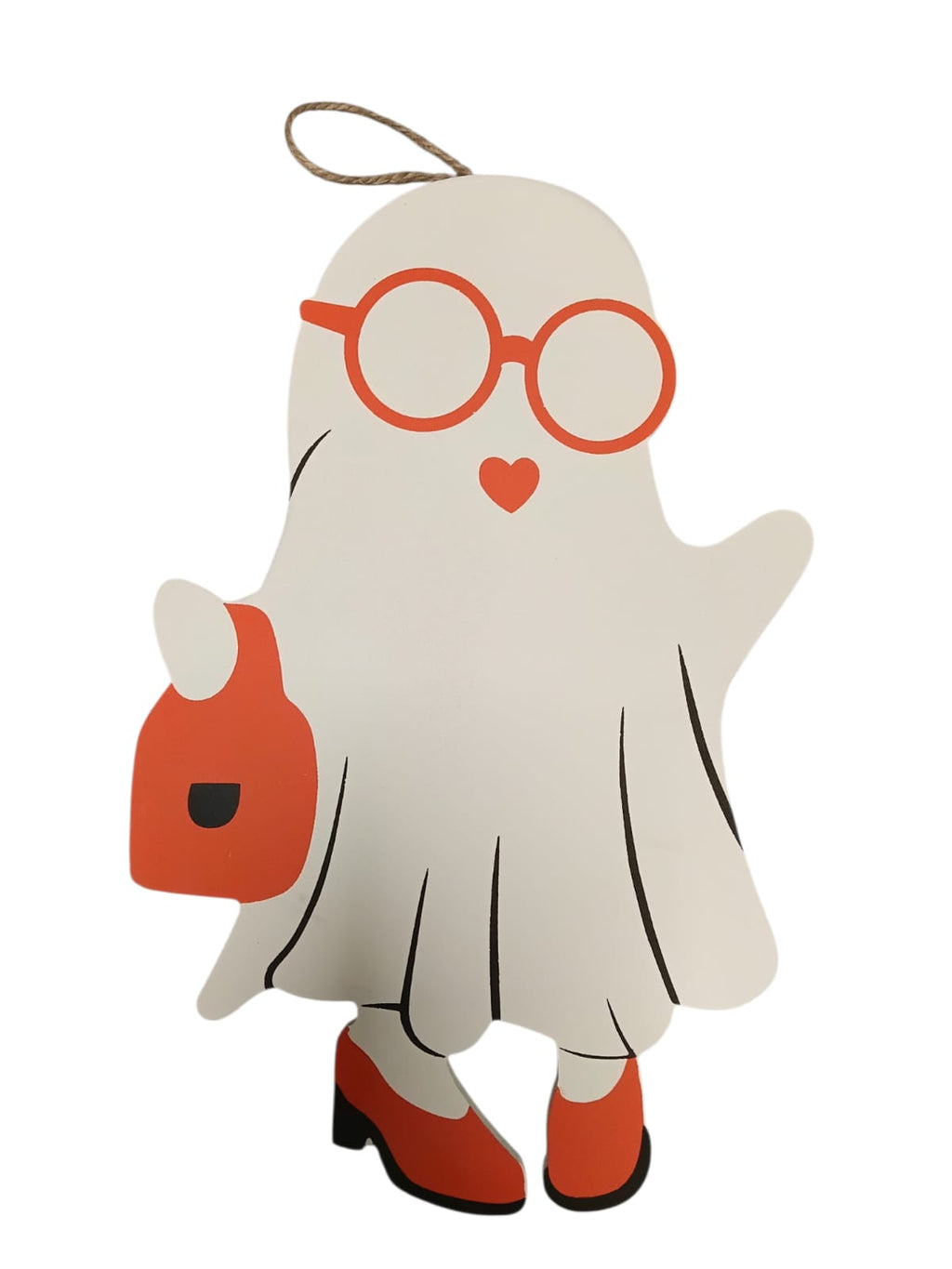 Halloween - Wooden Ghost Wall Plaque | 2 Styles 7.9" x 11.8"