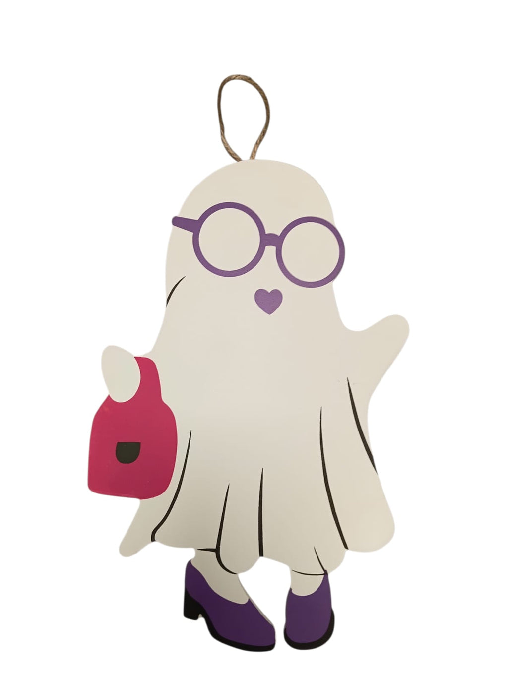Halloween - Wooden Ghost Wall Plaque | 2 Styles 7.9" x 11.8"