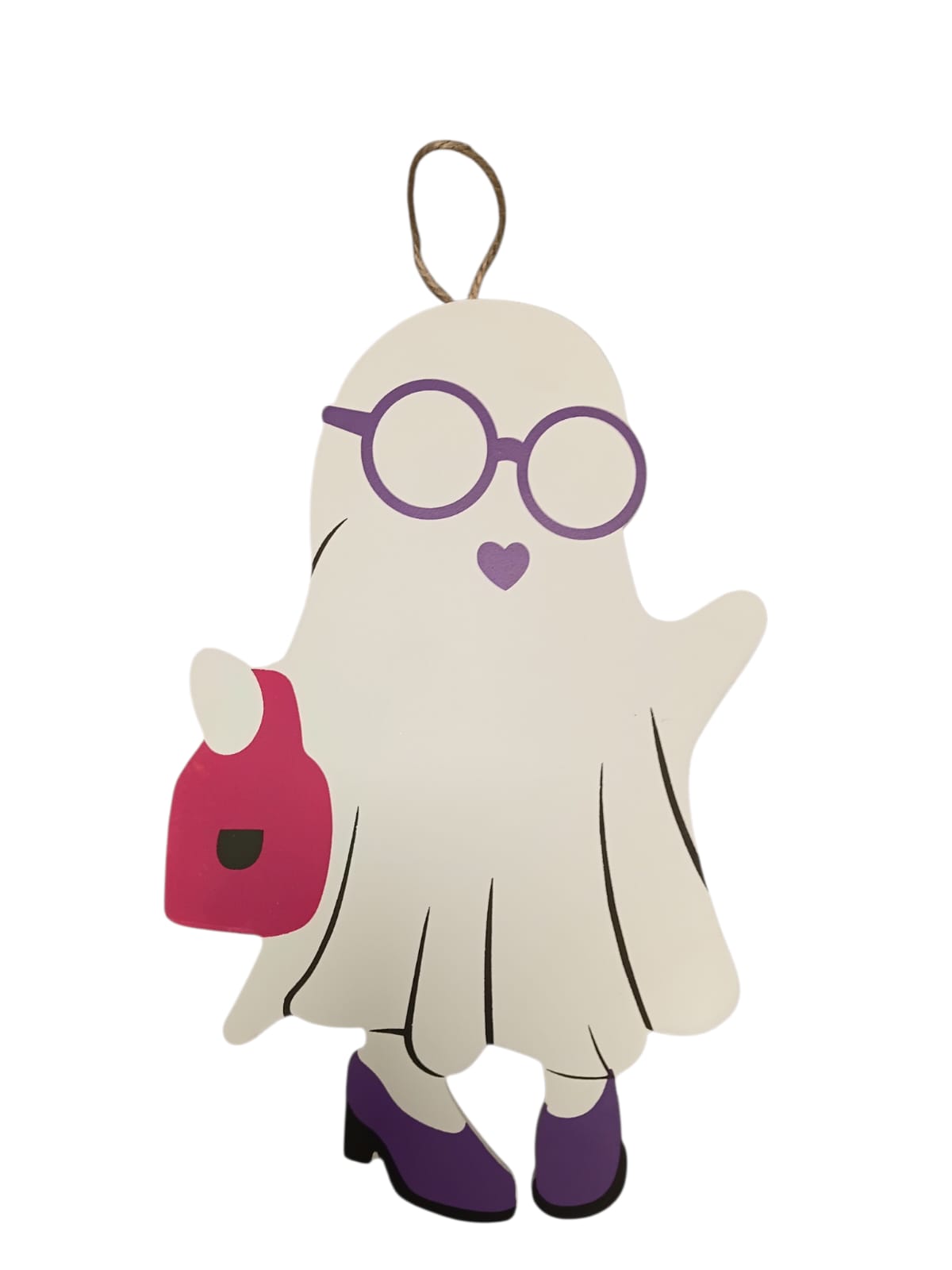 Halloween - Wooden Ghost Wall Plaque | 2 Styles 7.9" x 11.8"