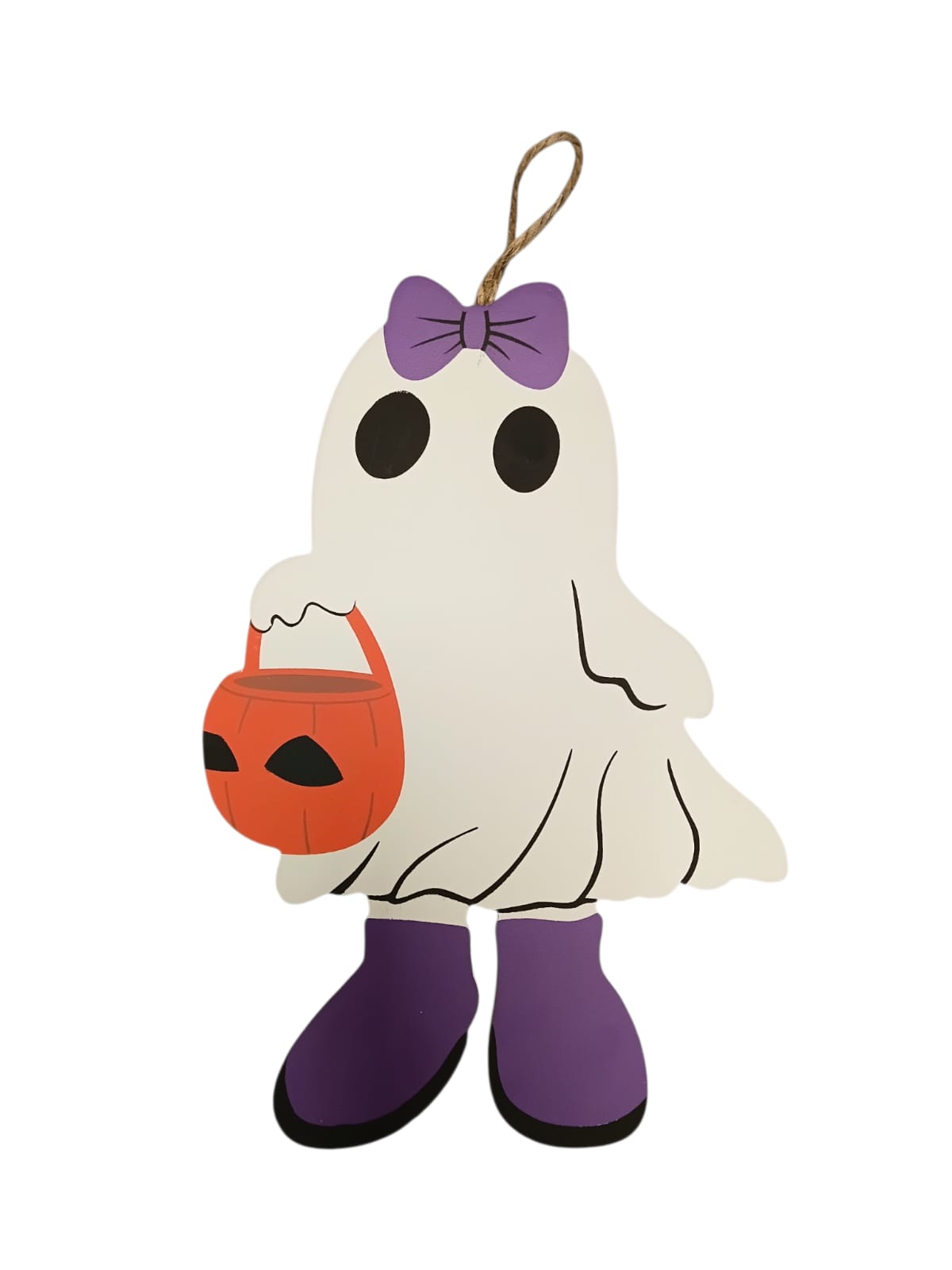 Halloween - Wooden Ghost Wall Plaque | 2 Styles 7.9" x 11.8"