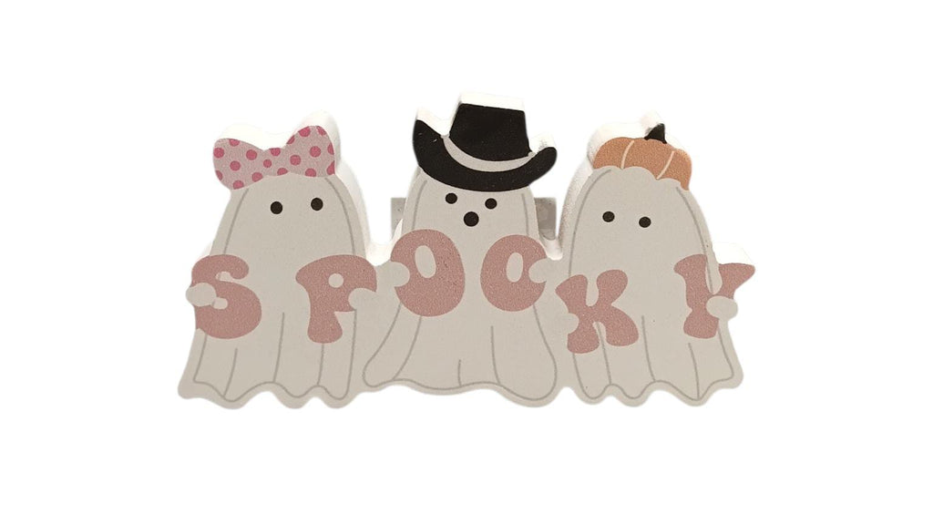 Halloween - Small Wood Ghost Table Decor | 2 Styles