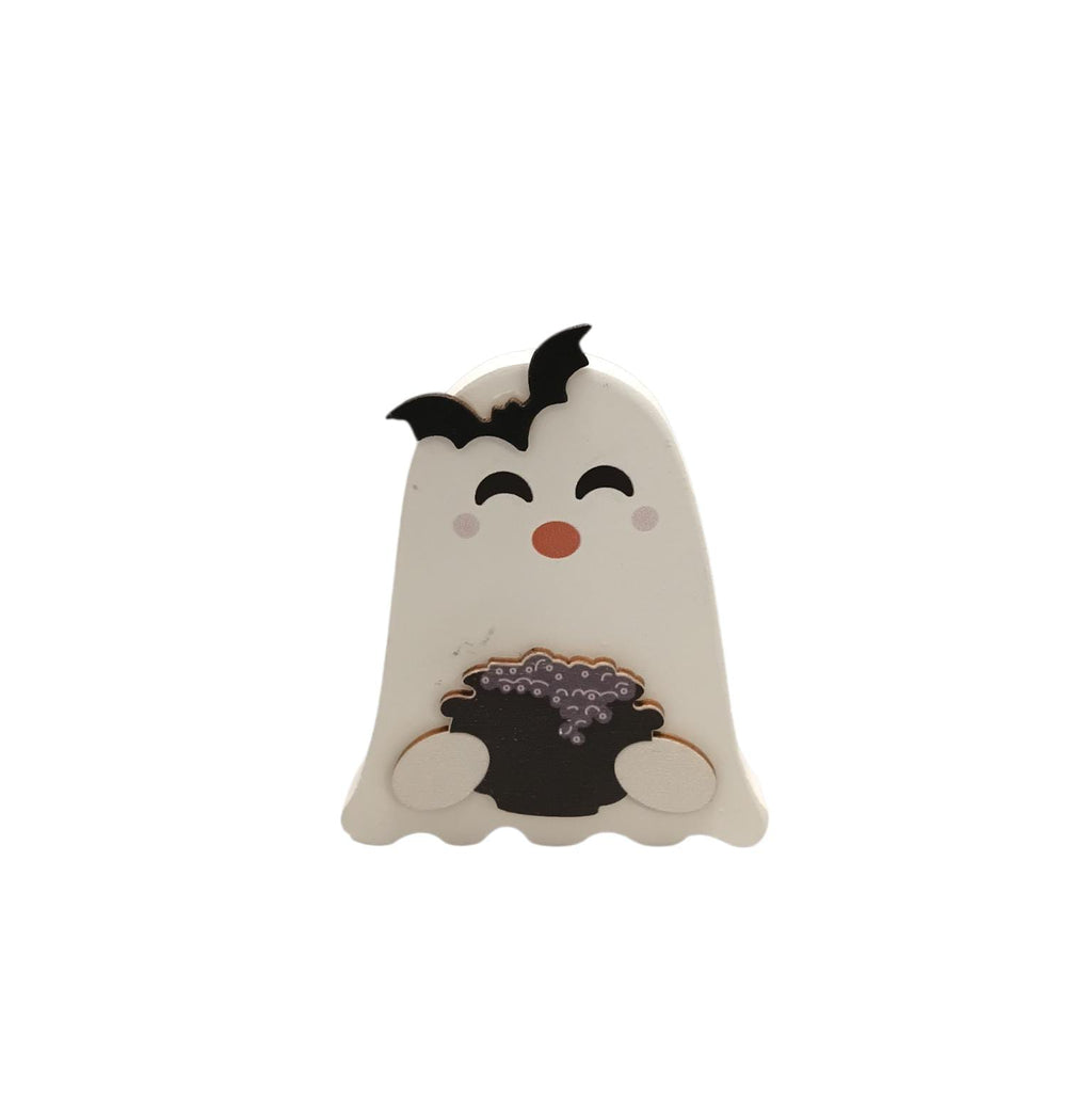 Halloween - Cute & Spooky Wooden Ghost Table Decor | 4 Styles