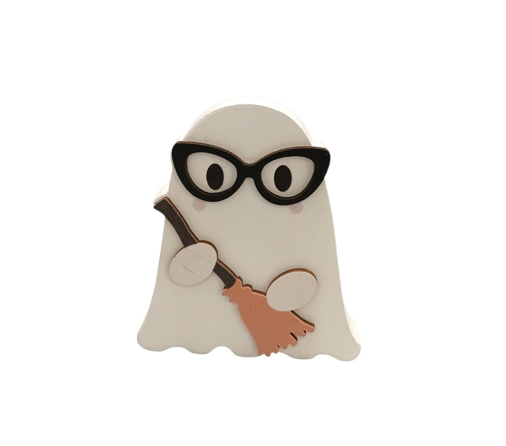 Halloween - Cute & Spooky Wooden Ghost Table Decor | 4 Styles