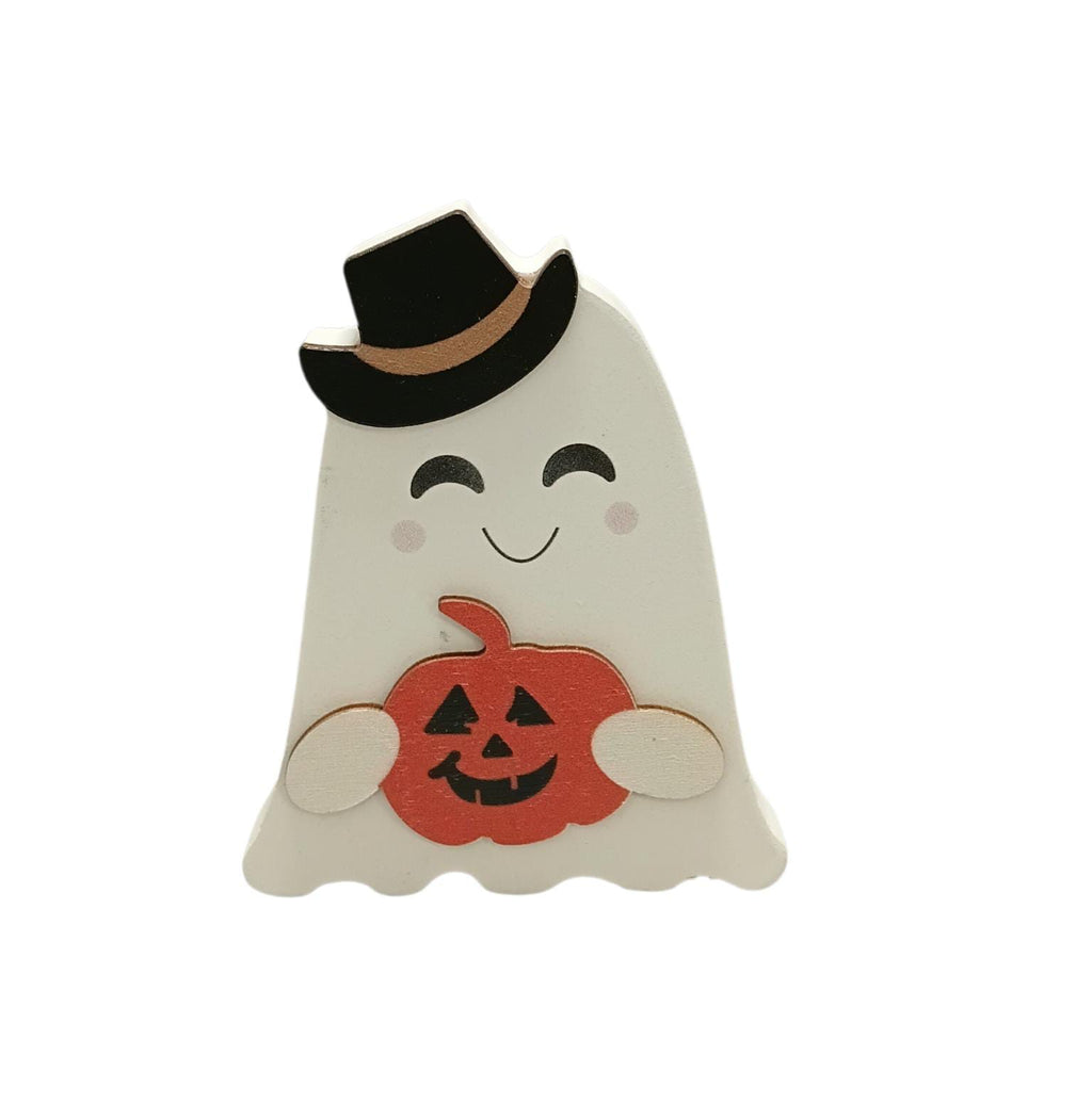 Halloween - Cute & Spooky Wooden Ghost Table Decor | 4 Styles