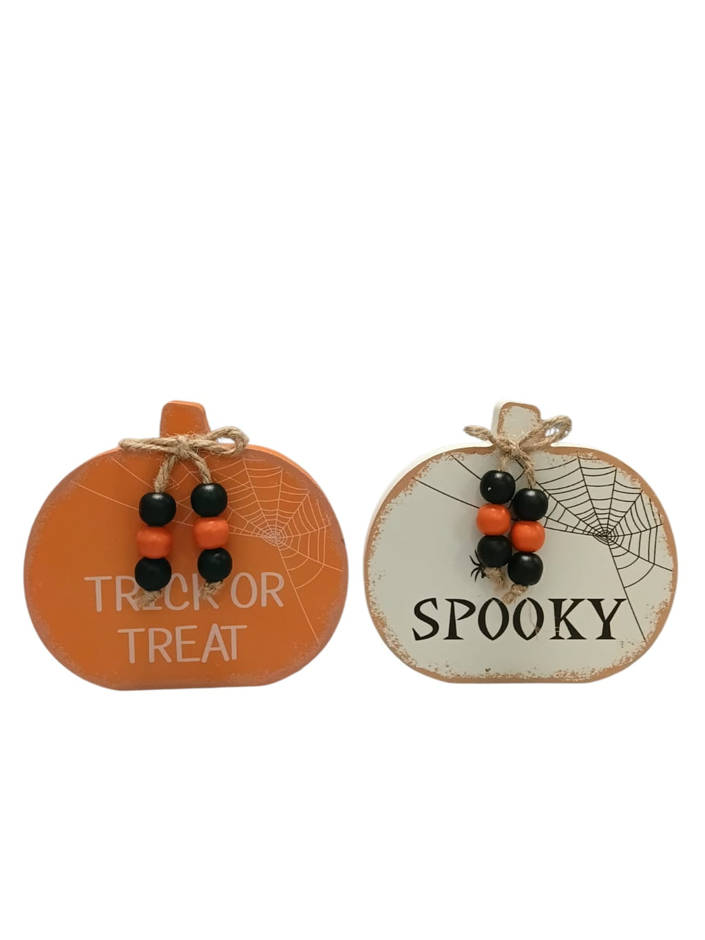Halloween - Placas de Madera Decorativas de Calabaza | 2 Estilos