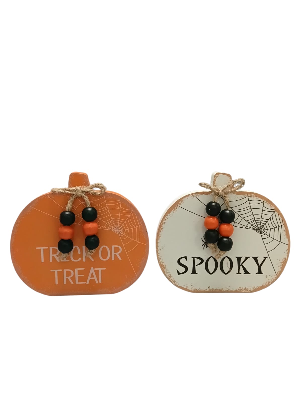 Halloween - Placas de Madera Decorativas de Calabaza | 2 Estilos