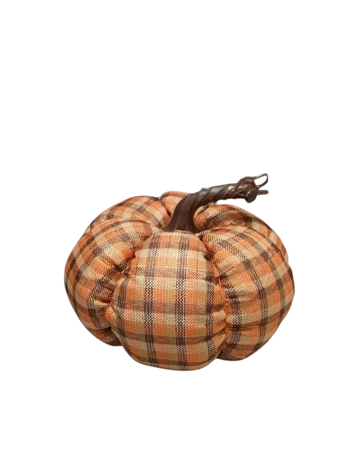 Otoño - Calabaza Decorativa de Tela Vintage Plaid | 3 Estilos