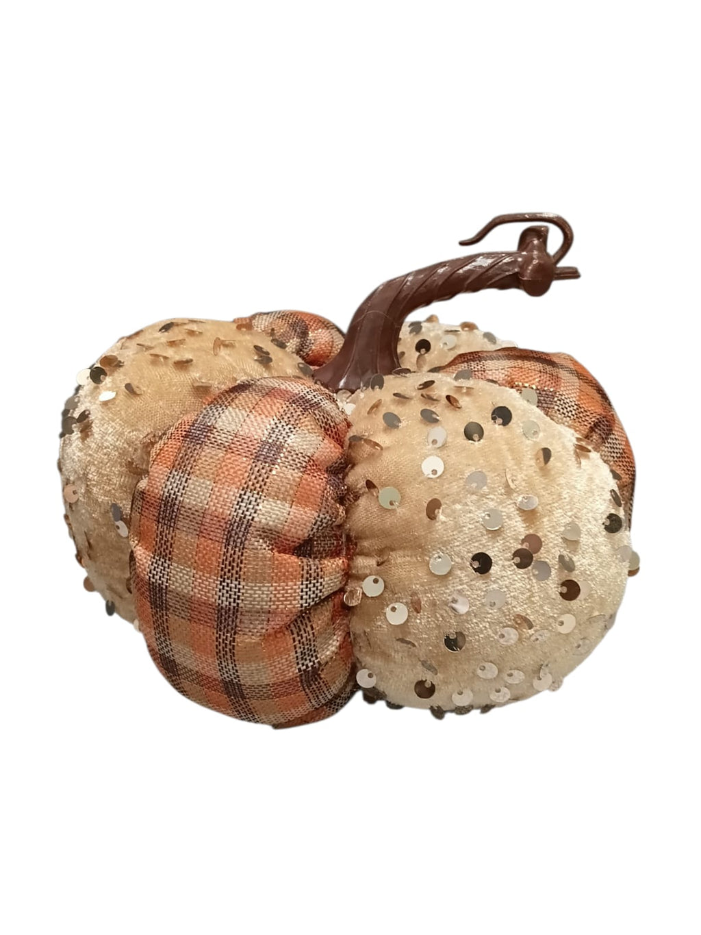 Otoño - Calabaza Decorativa de Tela Vintage Plaid | 3 Estilos