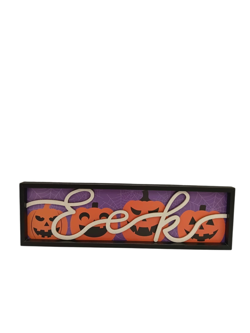 Halloween - Placa de Madera Horizontal “BOO” & “EEK”