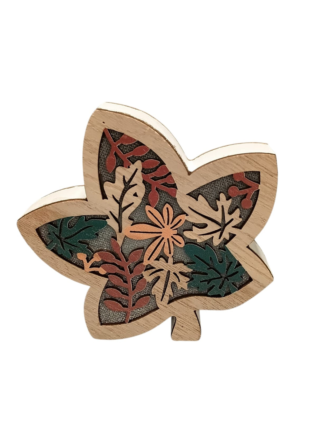 Otoño - Light Up Wooden Décor | Manzana, Erizo & Hoja