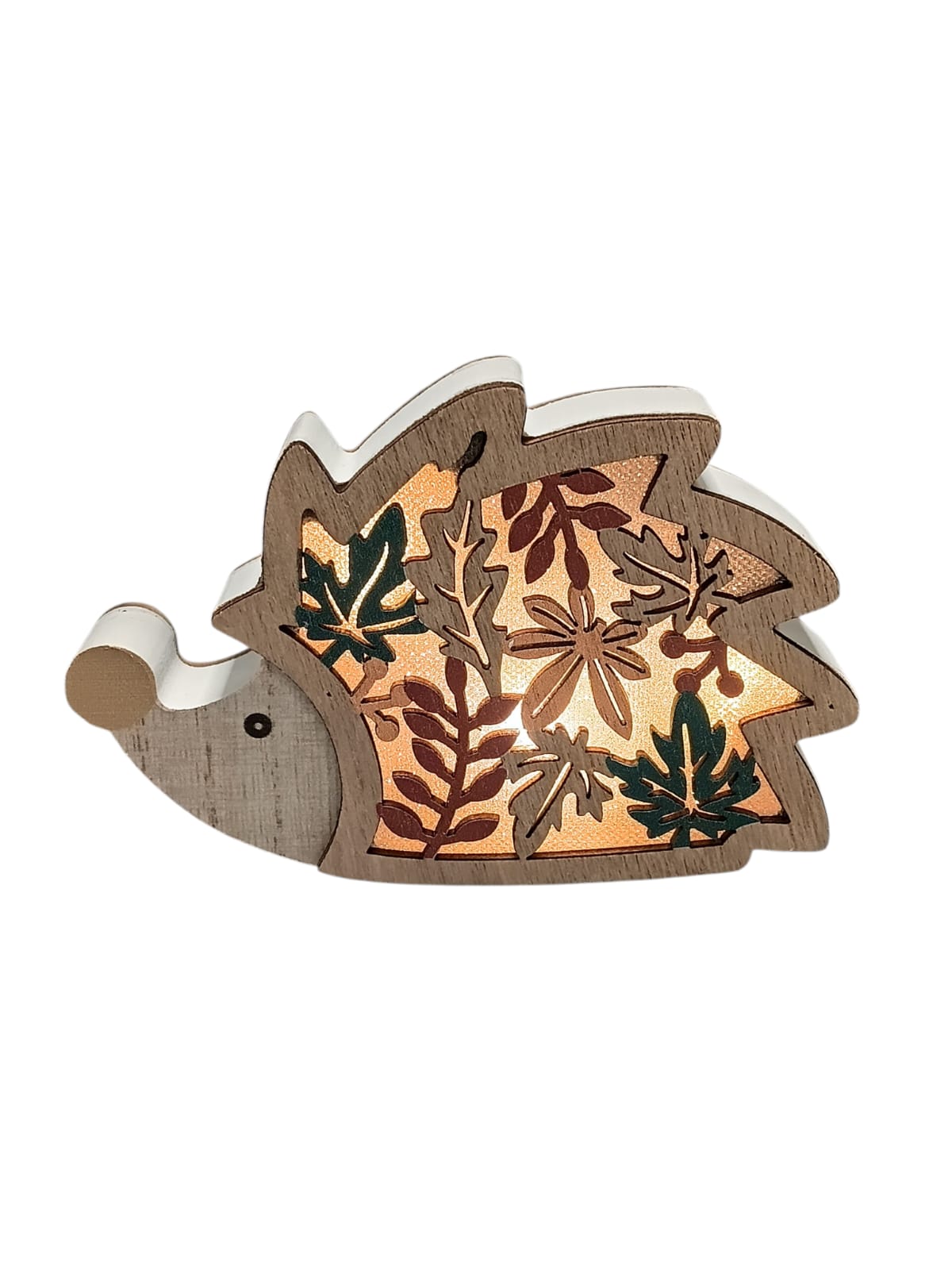 Otoño - Light Up Wooden Décor | Manzana, Erizo & Hoja