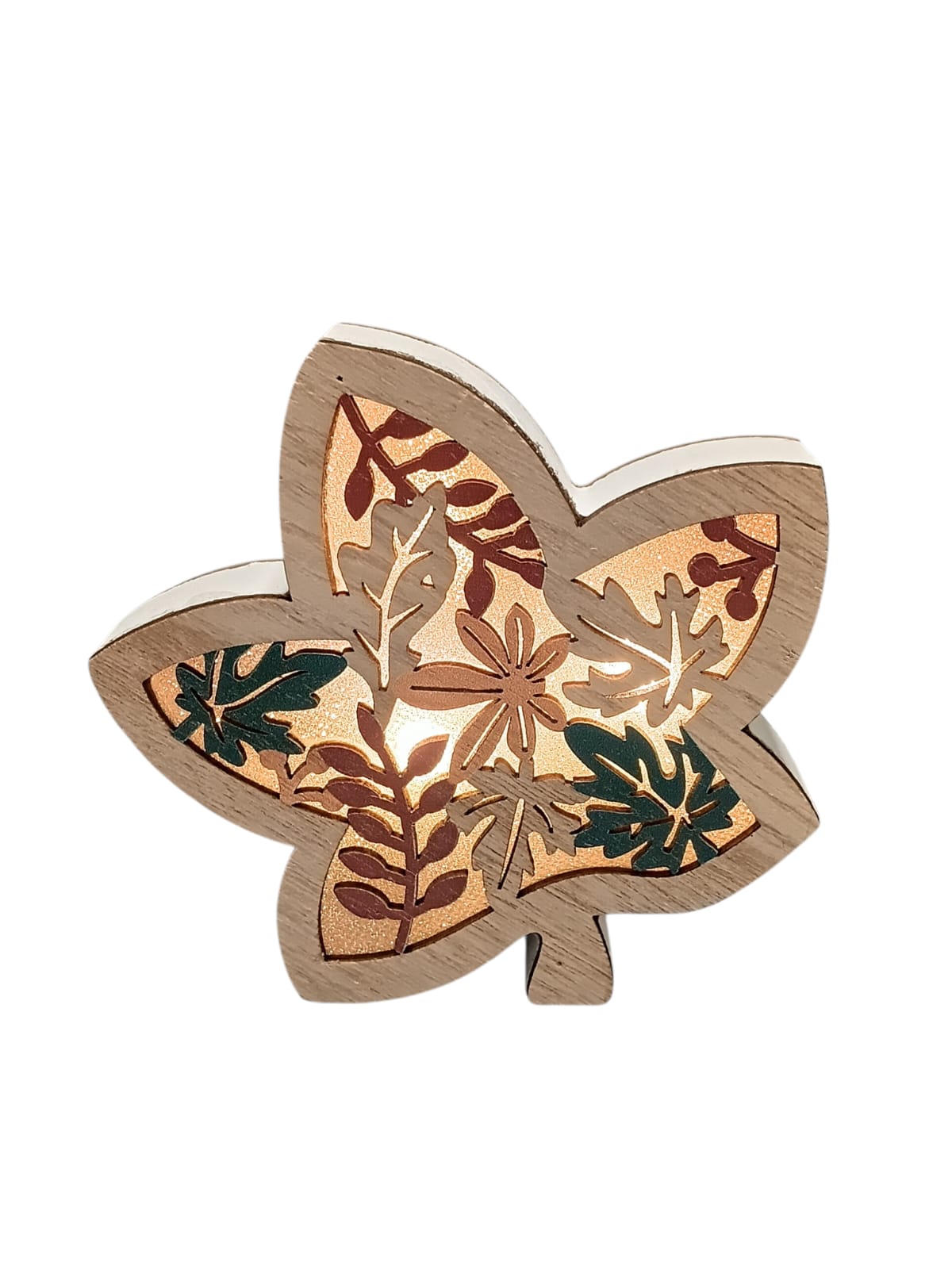 Otoño - Light Up Wooden Décor | Manzana, Erizo & Hoja