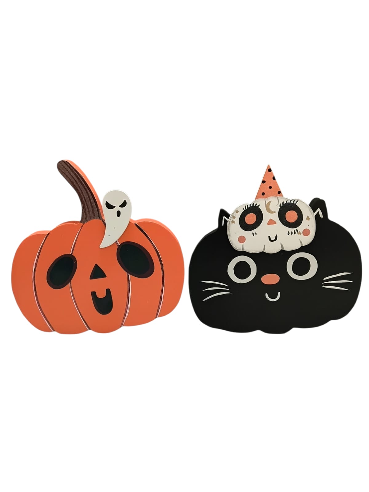 Halloween - Spooky Wooden Décor | Pumpkin & Cat