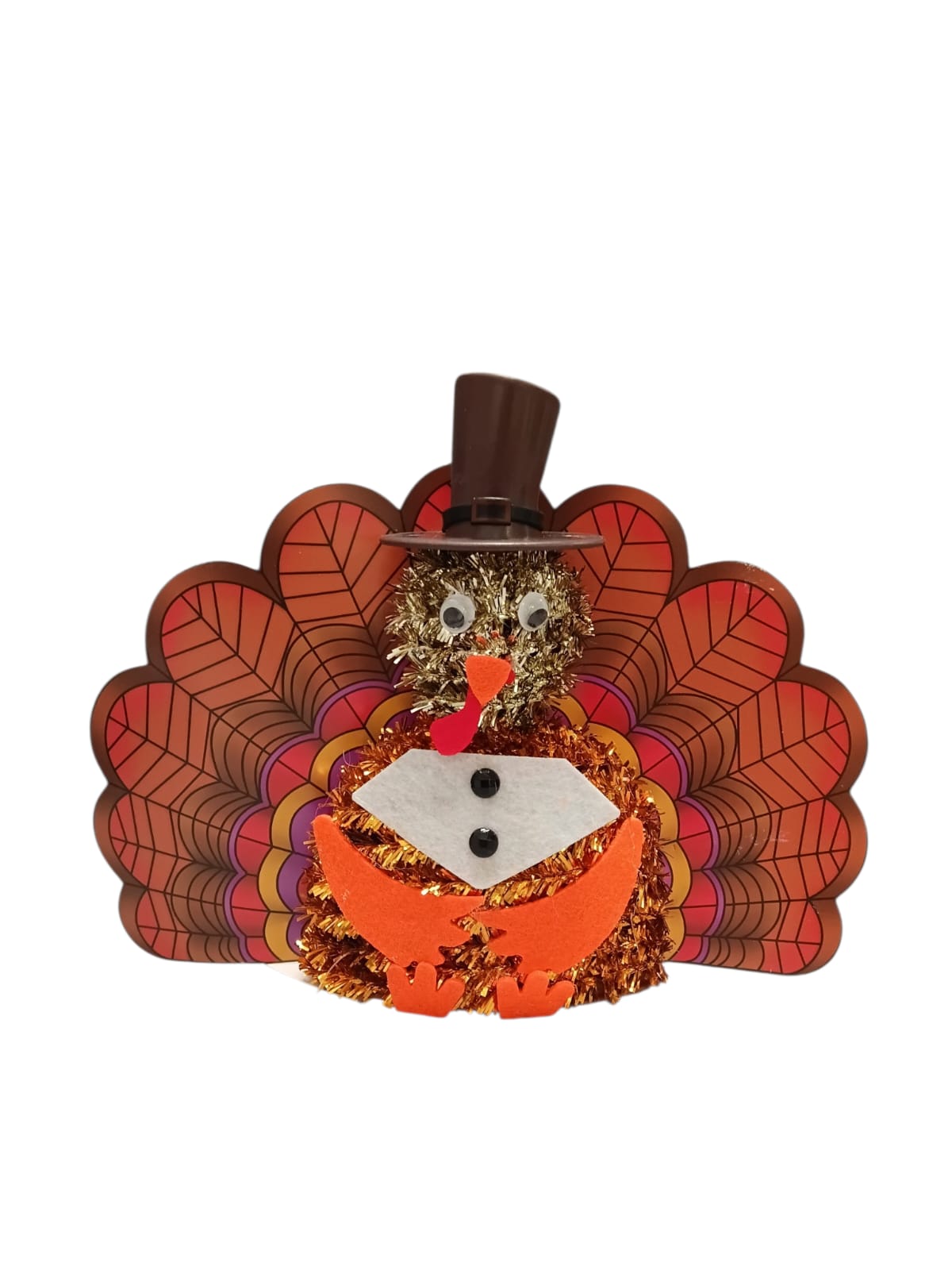 Otoño - 3D Tinsel Turkey Décor