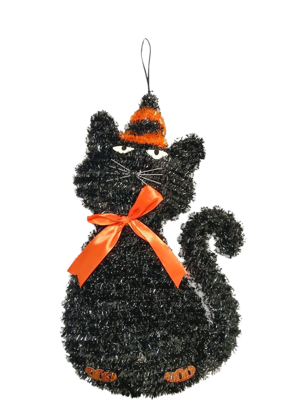 Halloween - Hanging Tinsel Cat | 12" x 20"