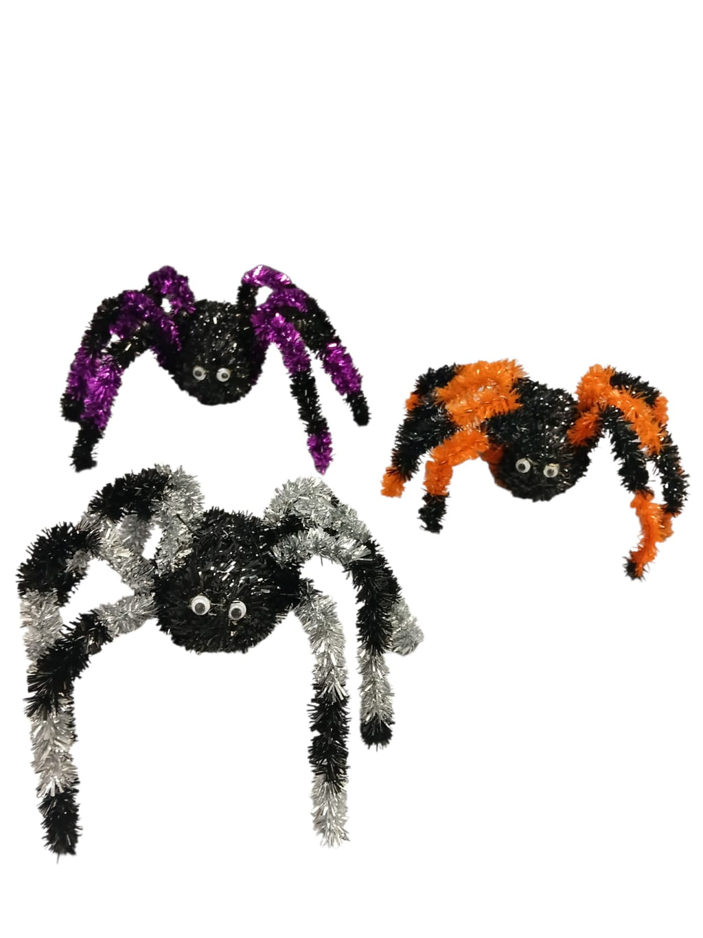 Halloween - Arañas 3D Flexible de Tinsel | 3 Estilos