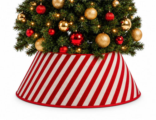 3D Christmas Tree Collar de 22" | Elfo & Candy Cane (Cubierta para Árbol de Navidad)