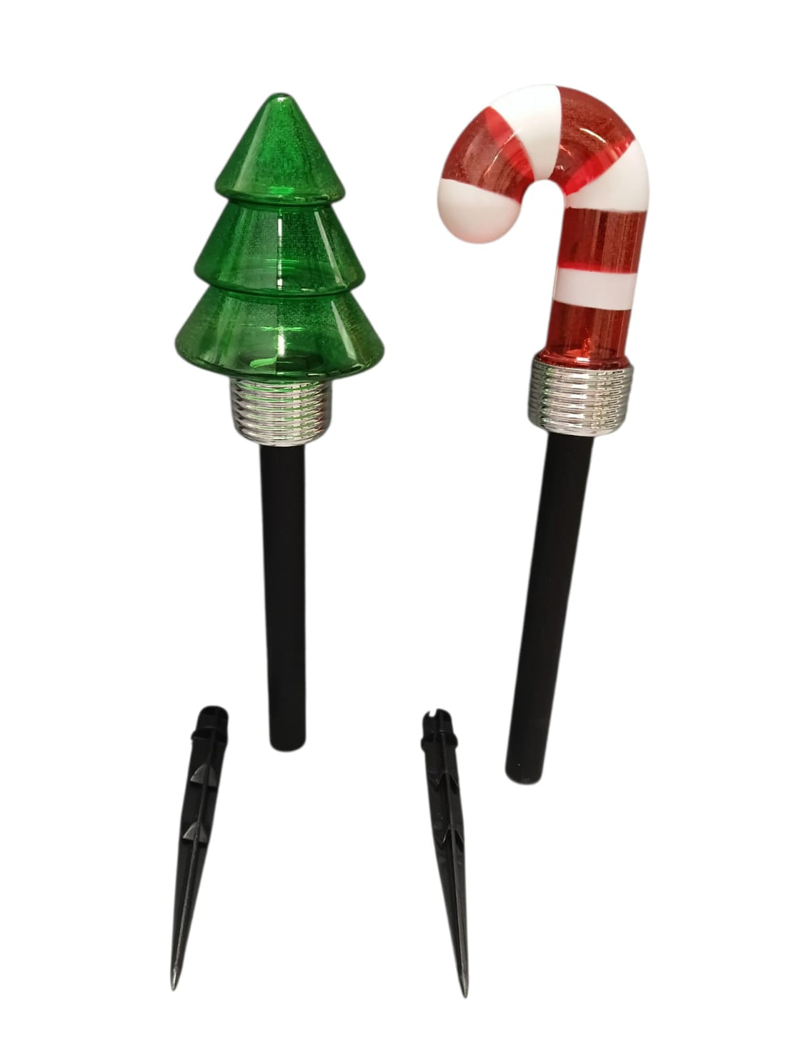 Christmas Solar LED Yard Stake | Tree & Candy Cane Styles