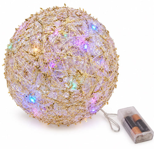 Lighted Christmas Ball with Multicolor LED Lights | 7.9"