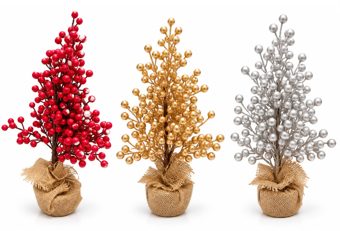 Christmas Tabletop Decoration | Berry Tree – 3 Festive Colors 18"
