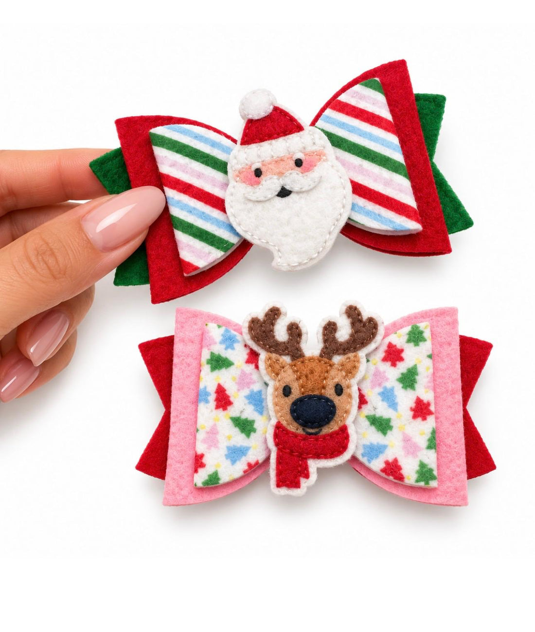 Lazos Navideños para el Cabello | 2 Piezas